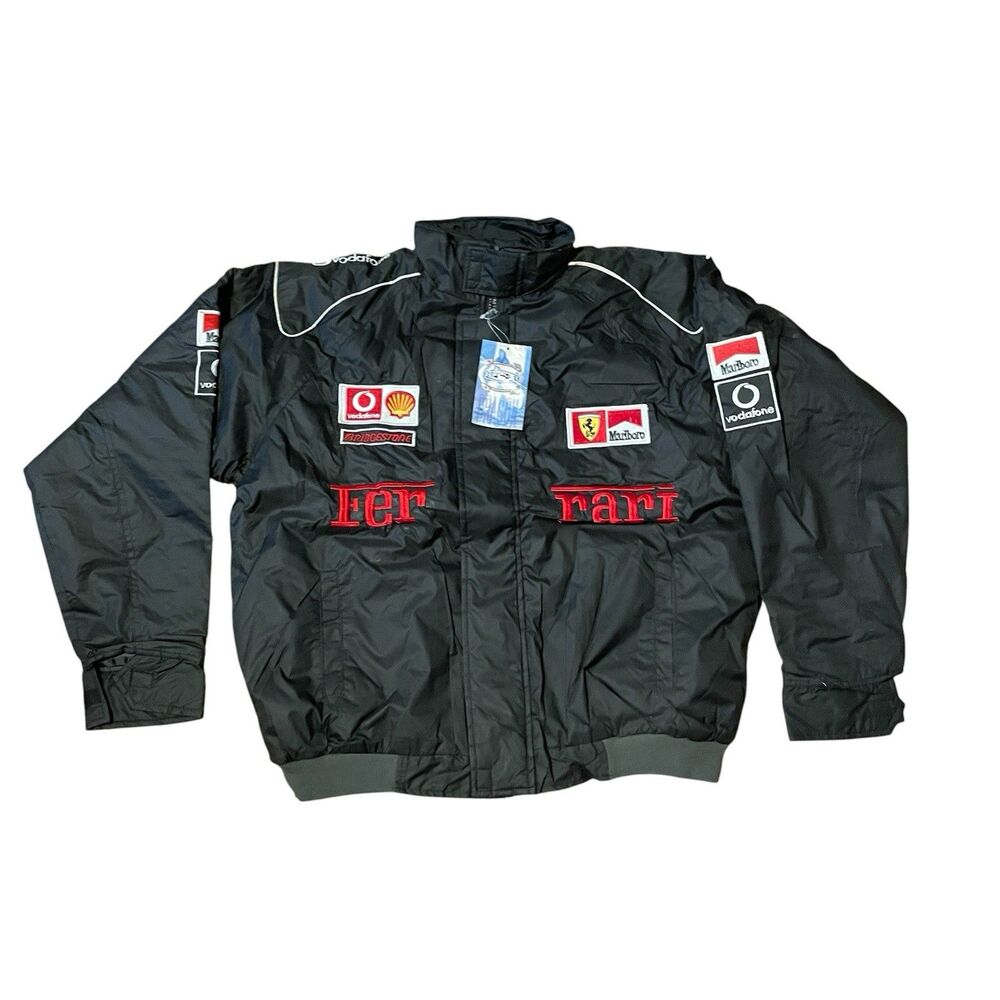 NWT Ferrari Michael Schumacher F1 Racing Jacket Black XL 8-Dragon LTD Retro